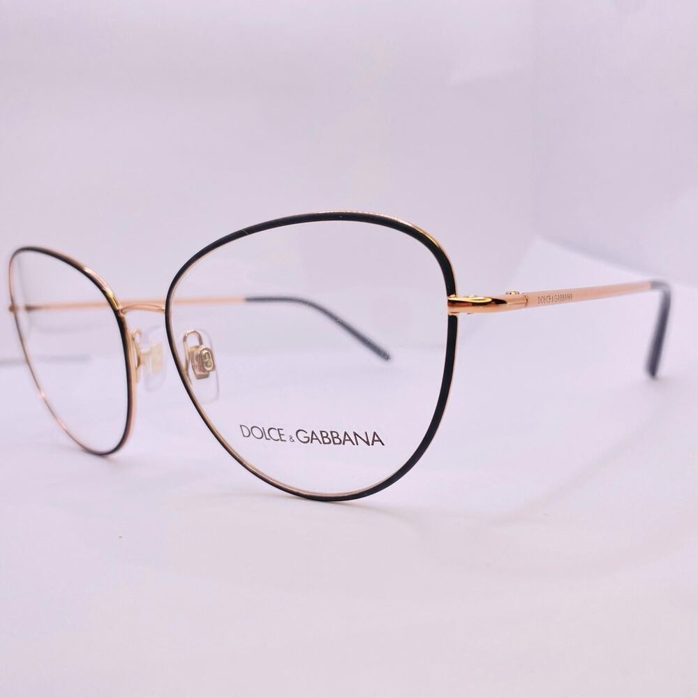 Dolce & Gabbana Eyeglasses Frames DG 1301 01 55 [] 15 140 Rose Gold Black
